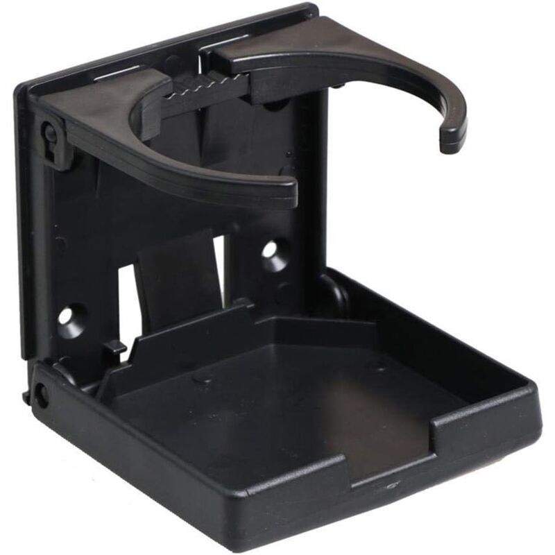 foto del prodotto zvd 2pcs adjustable foldable cup holder with screws and bands, adjustable automotive cup holders for car truck boat van. black 