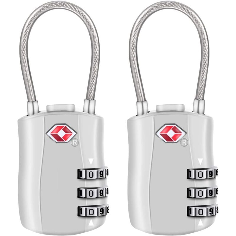 foto del prodotto zvd 2pcs luggage lock, 3 digit security padlock, combination padlock, luggage bag combination lock