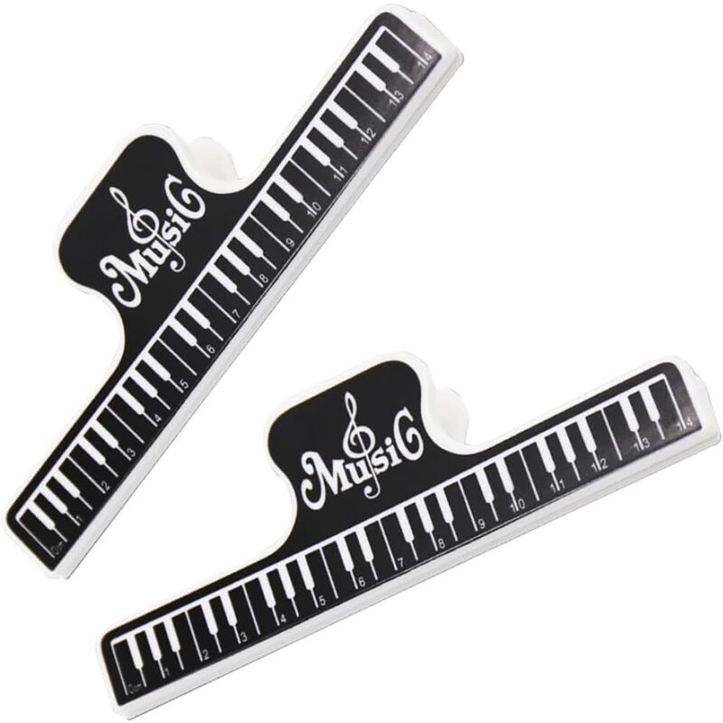 foto del prodotto zvd 2pcs music book clip plastic sheet music holders page marker clips file clips
