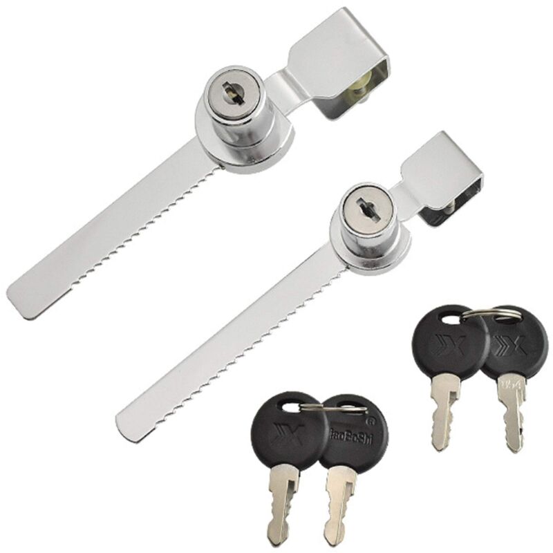 foto del prodotto zvd 2pcs premium quality reptile vivarium terrarium showcase sliding glass door lock and key,clip rack lock security key lock