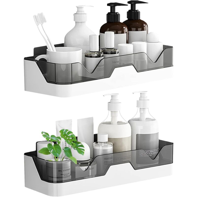foto del prodotto zvd 2pcs shower shelf, set of 2 shower shelf without drilling, shower shelf support over 7kg, shower storage