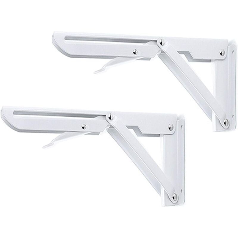 foto del prodotto zvd 2pcs wall mounted folding shelf bracket triangular folding shelf bracket space saving workbench table bracket k type 12 