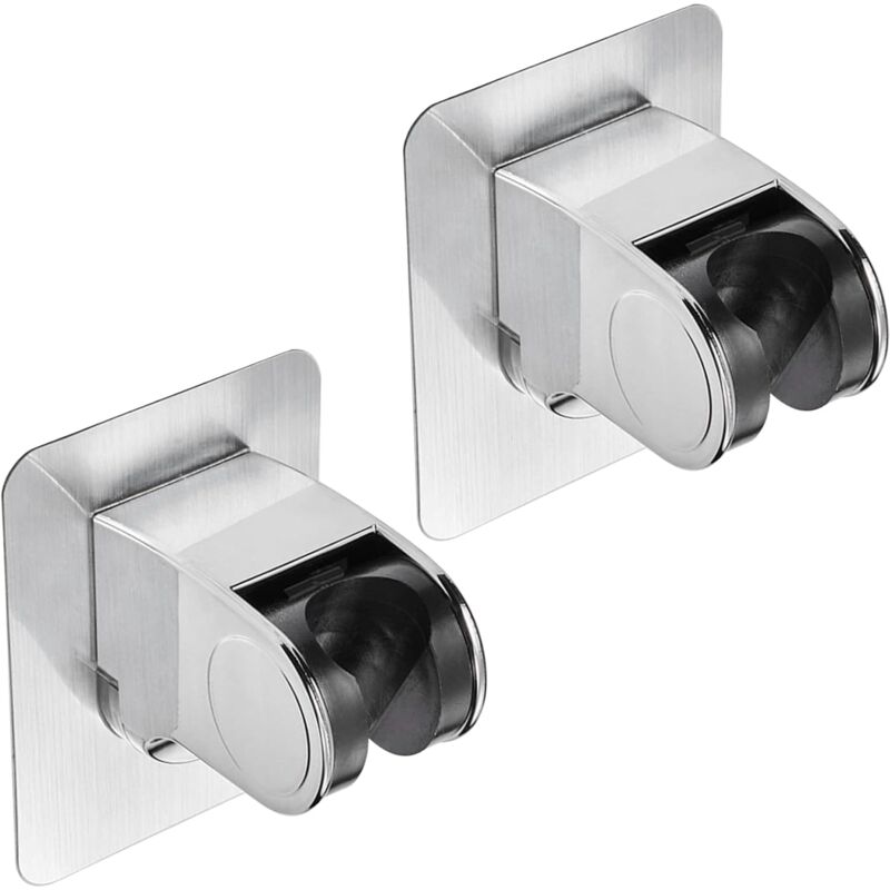 foto del prodotto zvd 2pcs wall mounted shower holder self adhesive suction cup holder shower head adjustable shower head holders with adjustable angle waterproof