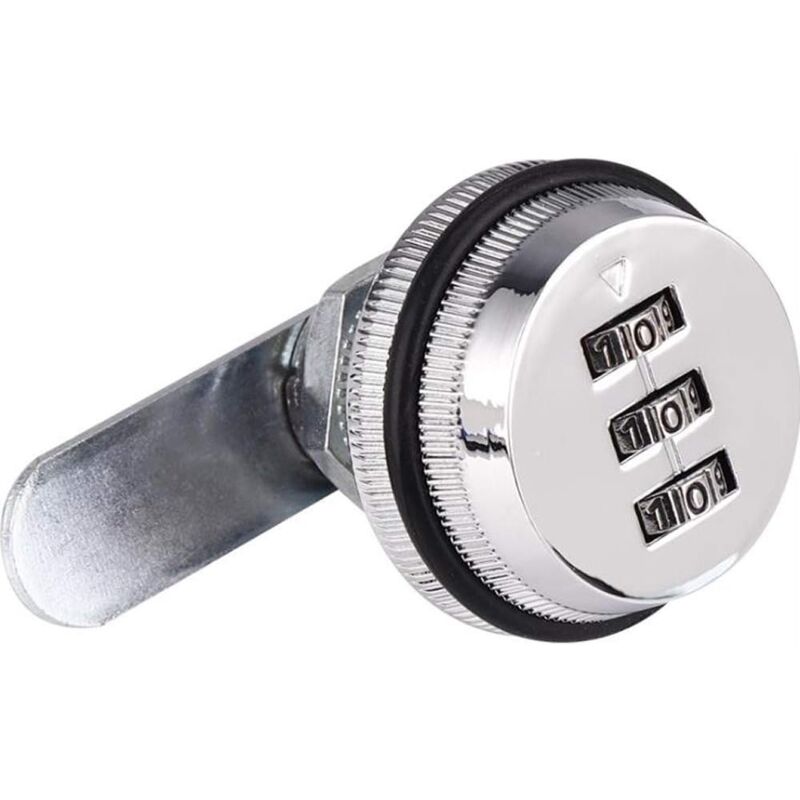 foto del prodotto zvd 3 digit combination combination lock, 30mm zinc alloy cam cabinet combination lock for security drawer, mailbox, tool box, glass cabinet, safe