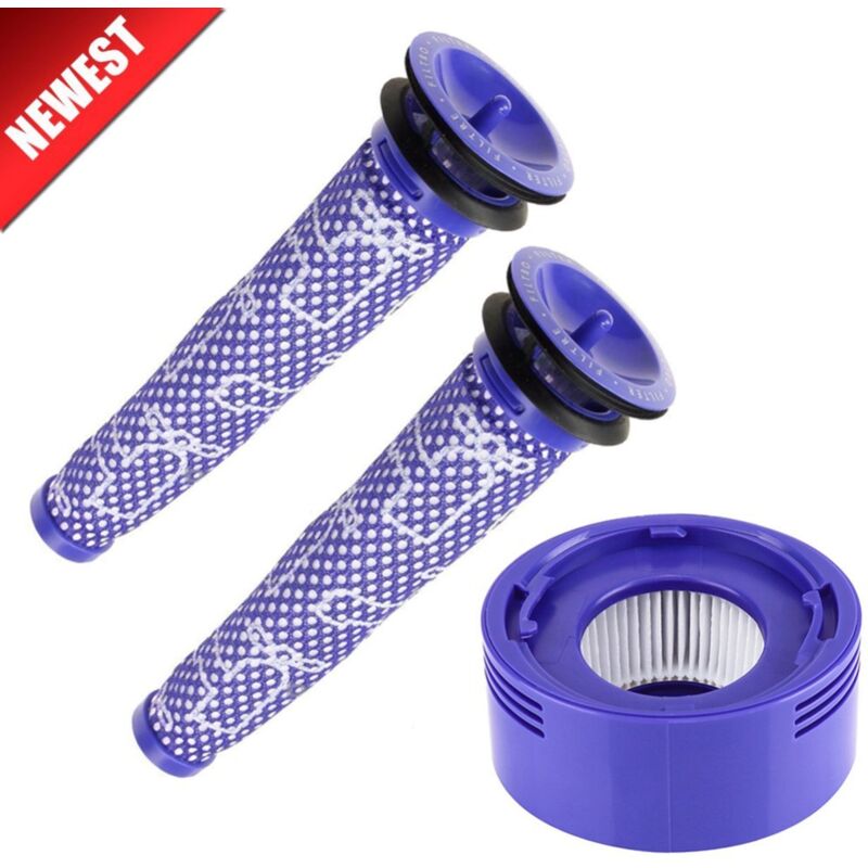 foto del prodotto zvd 3 pack pre and post motor filter replacement for dyson v8 and v7 cordless vacuum cleaner filter set