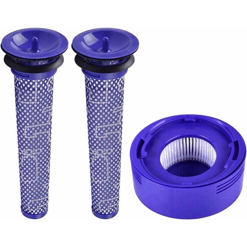 foto del prodotto zvd 3 pack pre and post motor filter replacement for dyson v8 and v7 cordless vacuum cleaner filter set, family pack