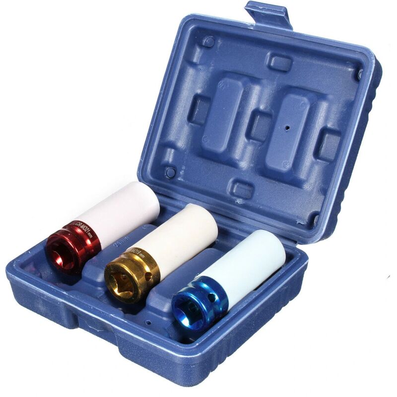 foto del prodotto zvd 3 pezzi cr mo 1 2 17mm 19mm 21mm dado in lega set di prese per ruote a impatto presa a muro impatto profondo