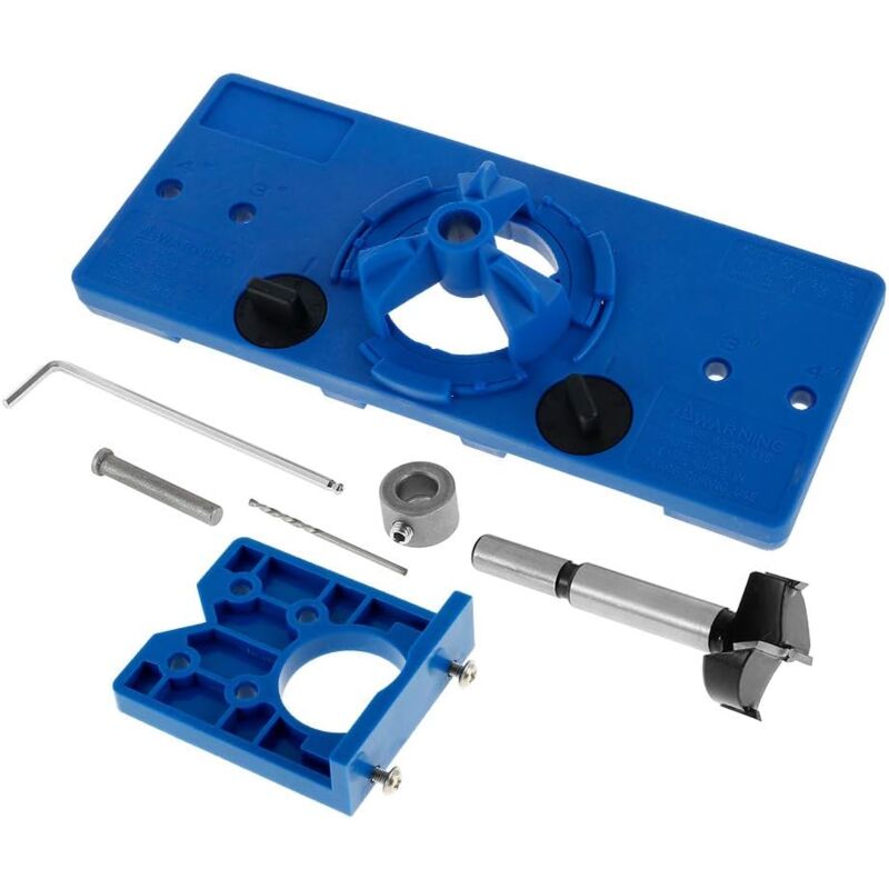 foto del prodotto zvd 35mm invisible hinge drilling jig and 35mm drilling hinge fixture with 35mm drill bit support stopper