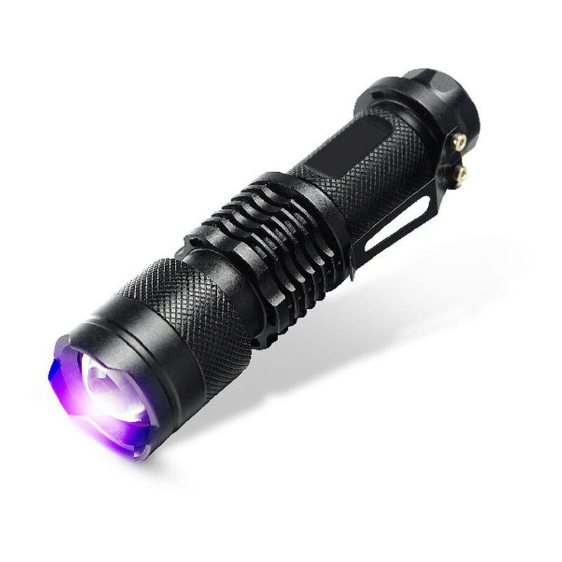 foto del prodotto zvd 365 torcia elettrica a luce viola per maschera di rilevamento di agenti fluorescenti test di fluorescenza