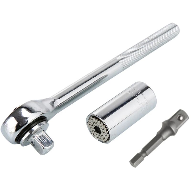 immagine 0 del prodotto zvd 3pcs set 7 19mm universal multi function ratchet wrench universal socket hand tools repair screwdriver