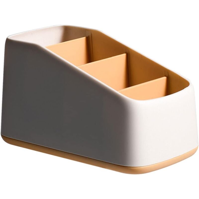 foto del prodotto zvd 4 compartment remote control organizer, remote control holder, suitable for storing cosmetics, stationery, remote controls, tabletop organizer