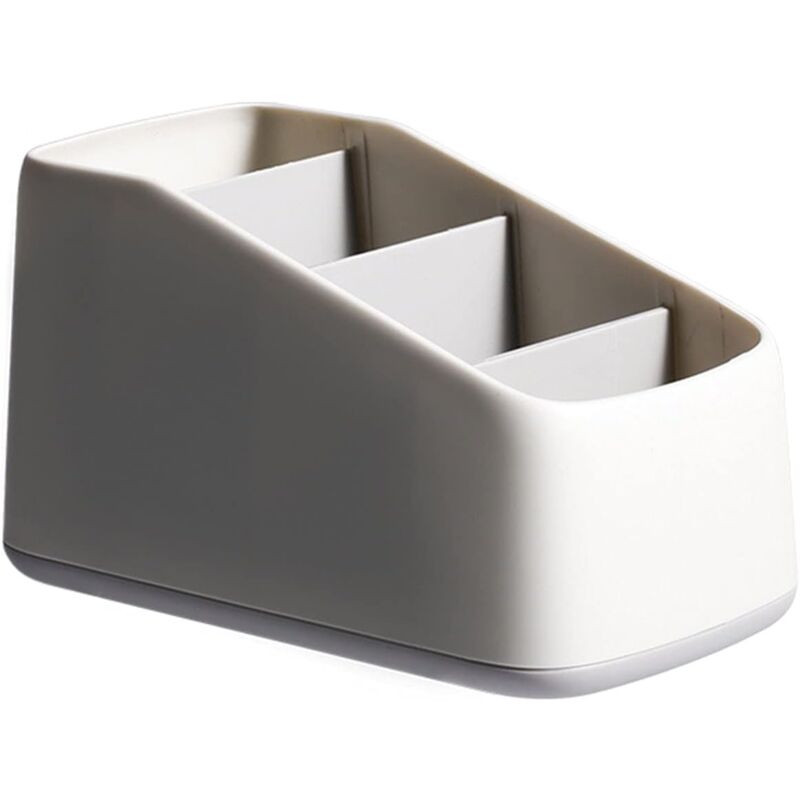 foto del prodotto zvd 4 compartment remote control organizer, remote control holder, suitable for storing cosmetics, stationery, remote controls, tabletop organizer