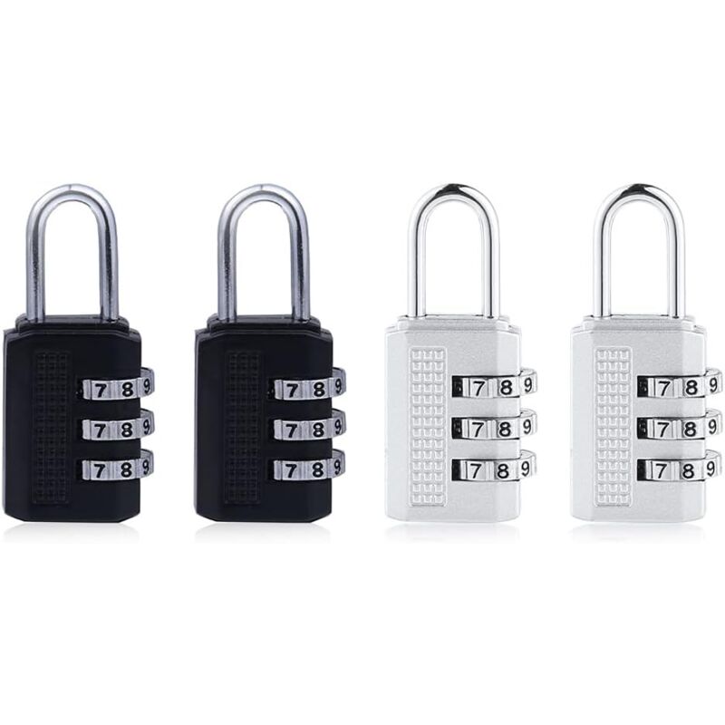 foto del prodotto zvd 4 pack waterproof combination padlocks with 3 digit combination lockers for school gym lockers