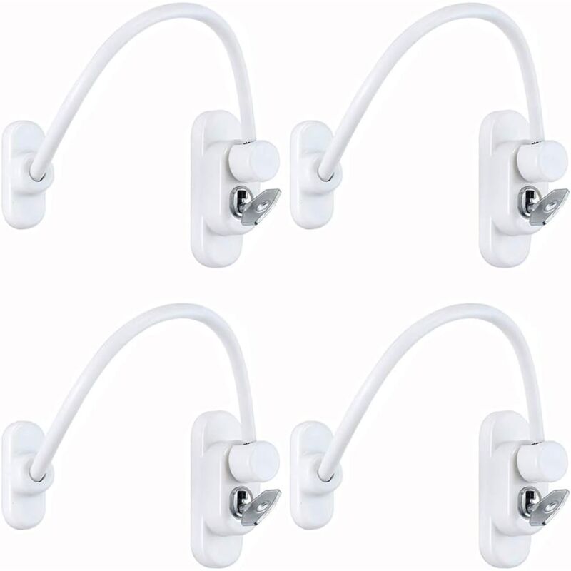 foto del prodotto zvd 4 pcs window door restrictor child safety lock baby kids wire safe for home public and commercial applications with screw keys
