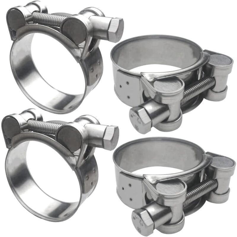 foto del prodotto zvd 4 pezzi fascette stringitubo in acciaio inossidabile 304, fascetta stringitubo regolabile 44 47 mm per camion da costruzione, barche,