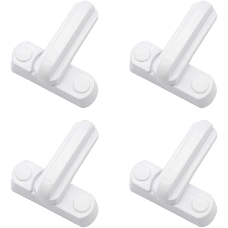 foto del prodotto zvd 4pcs sash jammer white metal window lock safety latch door home security replacement for various door and window and home security