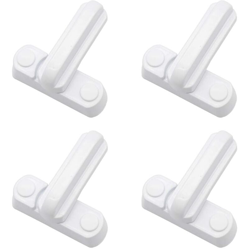 foto del prodotto zvd 4pcs sash jammer white metal window lock safety latch door home security replacement for various door and window and home security upvc pvc