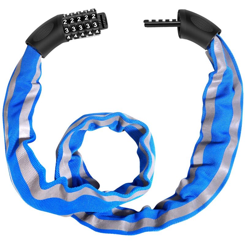 foto del prodotto zvd 5 digit combination bike lock, heavy duty security anti theft bike chain lock with reflective