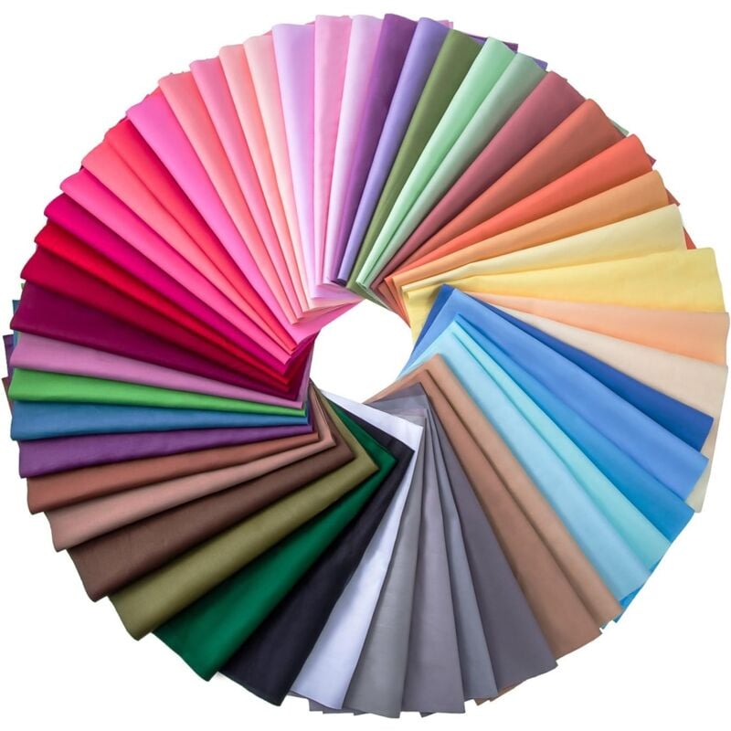 foto del prodotto zvd 50 pezzi 20 x 20 cm multicolore misto cotone patchwork quadrati patchwork in tessuto 50 colori