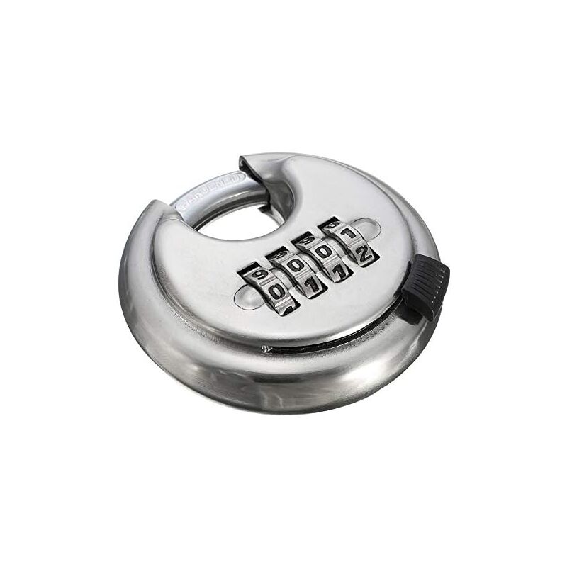 foto del prodotto zvd 70mm combination 4 position 304 stainless steel discus disc padlock high security and resistance multifunction lock in hardened steel steel