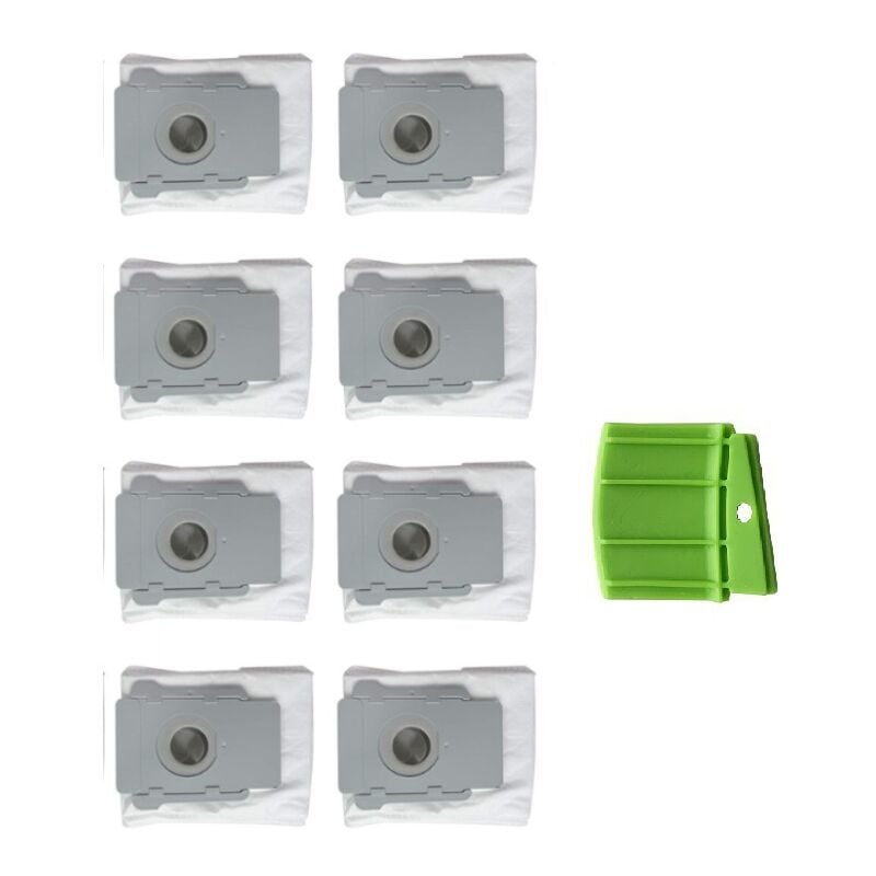 foto del prodotto zvd 8 pack disposable bags irobot roomba i7 i7 i7 plus e5 e6 e7 s9 s9 replacement dust bag for basic self cleaning robot vacuum cleaner, dirt