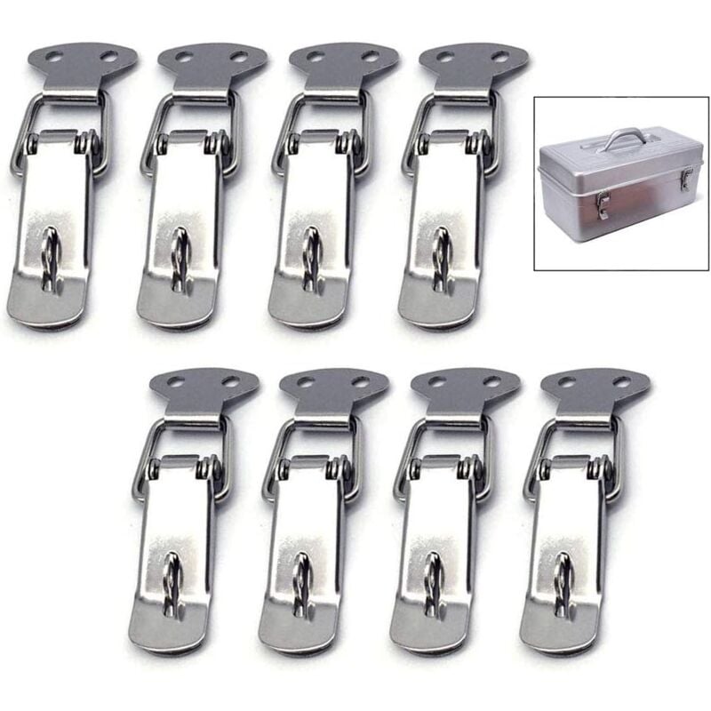 foto del prodotto zvd 8 pieces spring clasp, spring latch toggle stainless steel closure