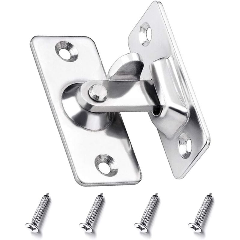 foto del prodotto zvd 90 degree angle latch safety lock stainless steel sliding door hasp with silver screws,