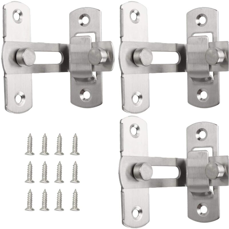 foto del prodotto zvd 90 degree door hook latch, 3 stainless steel door lock and security door lock, with sliding door lock and window lock