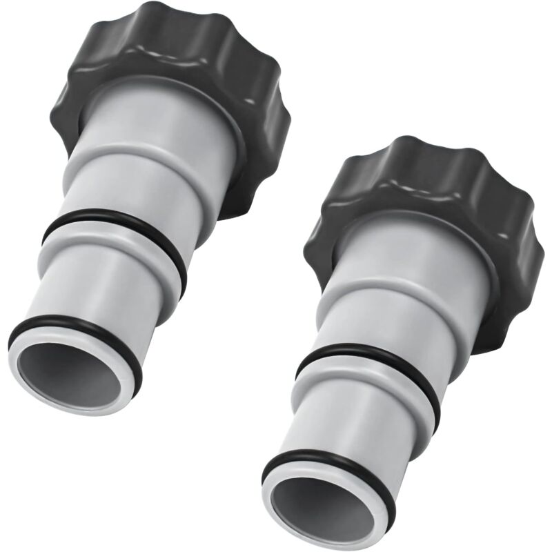 foto del prodotto zvd adattatore per tubo flessibile di ricambio intex per pompa con filettatura per tubo flessibile da 1,5 e 1,25 serie a 25077rp 8 grigio