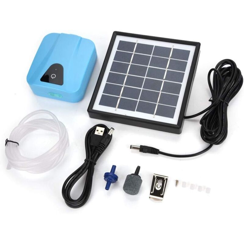 foto del prodotto zvd aeratore per ossigeno con pompa ad aria solare acquario esterno impermeabile per laghetto e piscina