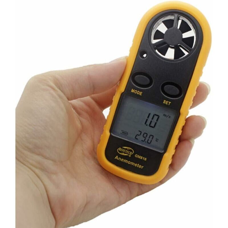 foto del prodotto zvd anemometro digitale anemometro con display lcd retroilluminato, misurazione della velocit dell aria, del flusso d aria e della temperatura
