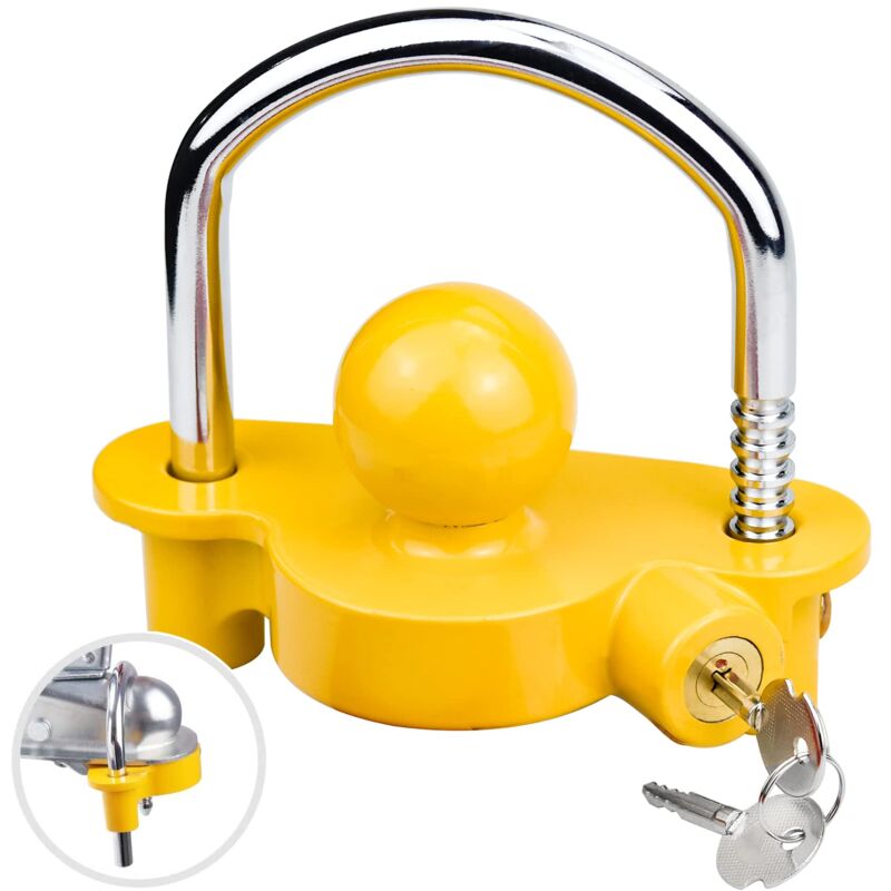 foto del prodotto zvd anti theft trailer lock universal trailer lock for trailer caravan boat high security trailer lock 2 keys lock