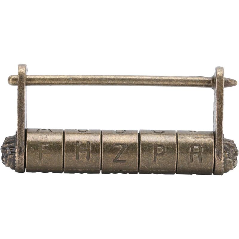 foto del prodotto zvd antique code padlock vintage chinese style password lock for antique wooden boxes, jewelry boxes