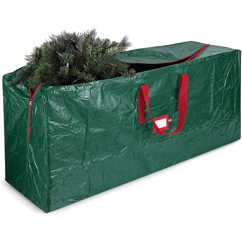 foto del prodotto zvd artificial christmas tree storage bag, garden garbage trash bag anti uv waterproof large zippered bag with carry handles,green1223451cm