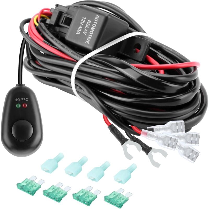 foto del prodotto zvd barra luminosa da lavoro a led da 12 v e 300 w, cablaggio, faretto a led, auto, 12 v, impermeabile ip67, faretto, fendinebbia a led, 27.000 lm,