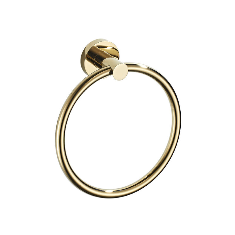foto del prodotto zvd bathroom accessory sets of 3 pieces bathroom accessory hooks, toilet paper holder, towel ring stainless steel toilet wall mounted brushed gold