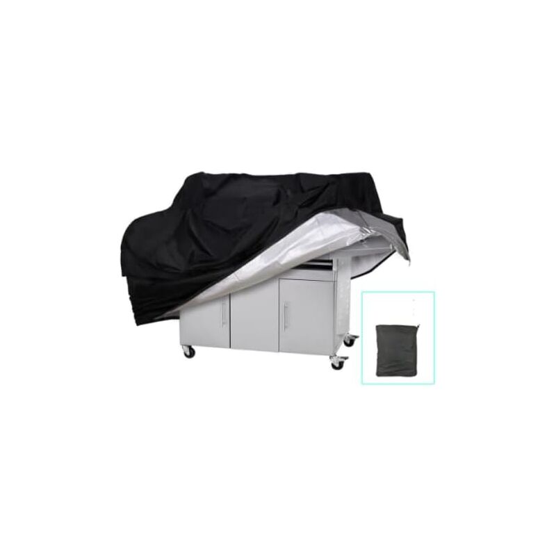 foto del prodotto zvd bbq grill cover,heavy duty gas grill cover dustproof and anti uv, tearproof bbq cover with storage bag 145 x 61 x 117cm