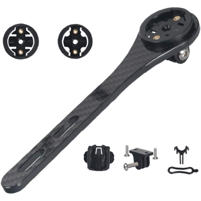 foto del prodotto zvd bike road computer mount carbon fiber speedometer handle holder bracket camera clip lamp mount 3k gloss black