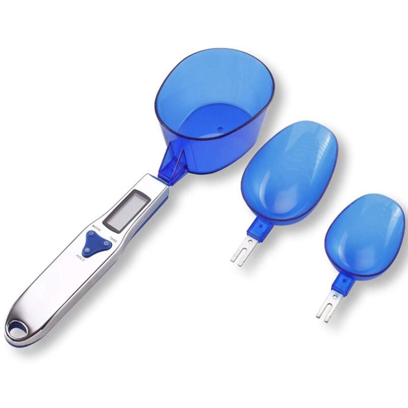 foto del prodotto zvd bilancia da cucina digitale con 3 cucchiai dosatori pesatura accurata di ingredienti liquidi e secchi bilancia portatile