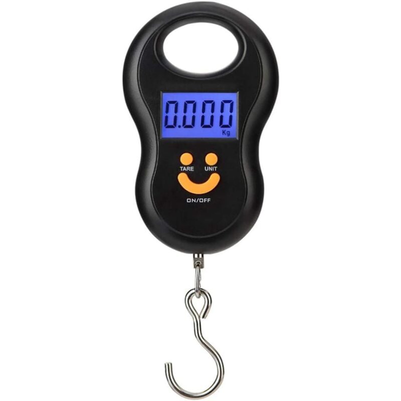 foto del prodotto zvd bilancia portatile per bagagli bilancia per valigie sospese 110 libbre 50 kg bilancia per pesare i bagagli display lcd retroilluminato con