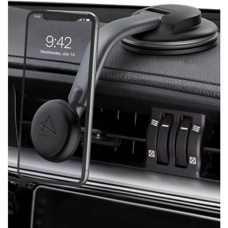 foto del prodotto zvd car phone holder dashboard car phone holder adjustable suction cup magnet car phone holder 360 rotation magnetic car phone holder gray