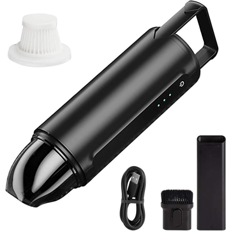 foto del prodotto zvd car vacuum cleaner, cordless portable mini vacuum cleaner, handheld vacuum cleaner, 5000pa powerful suction rechargeable for car interior