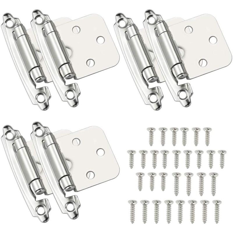 foto del prodotto zvd cerniera per mobili, 6 pezzi cerniera per porta cerniera autochiudente materiale in acciaio laminato a freddo cerniera a molla con