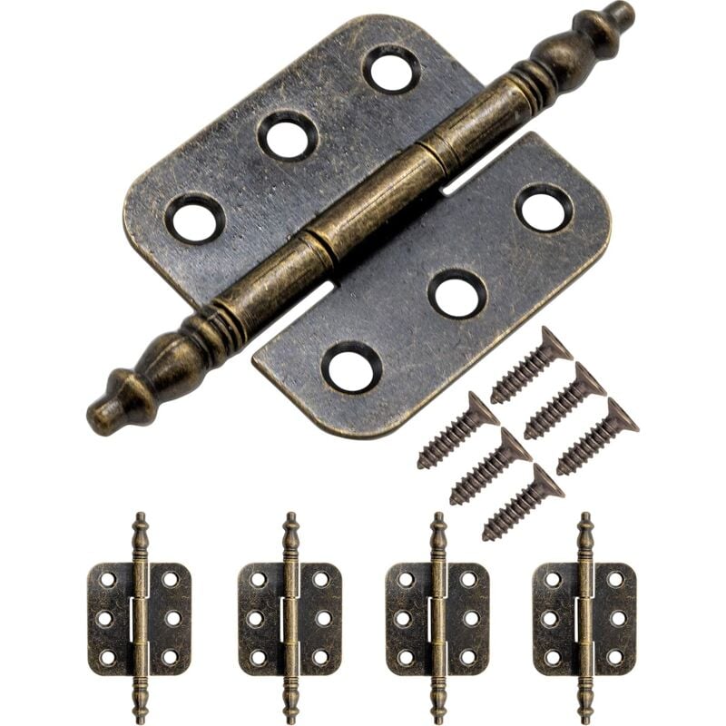 foto del prodotto zvd cerniera per mobili, set di 5 cerniere in metallo antico in stile retr , ferro 70 x 35 mm, bronzo