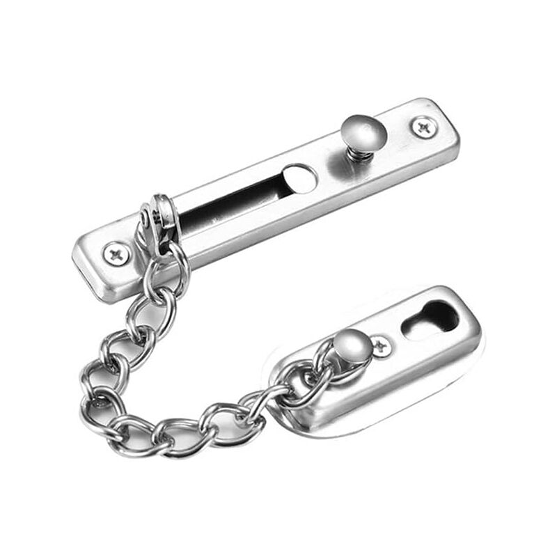 foto del prodotto zvd chain lock stainless steel door limiter padlock anti theft heavy duty latch with swivel sliding bolt restrictor security for wood home internal