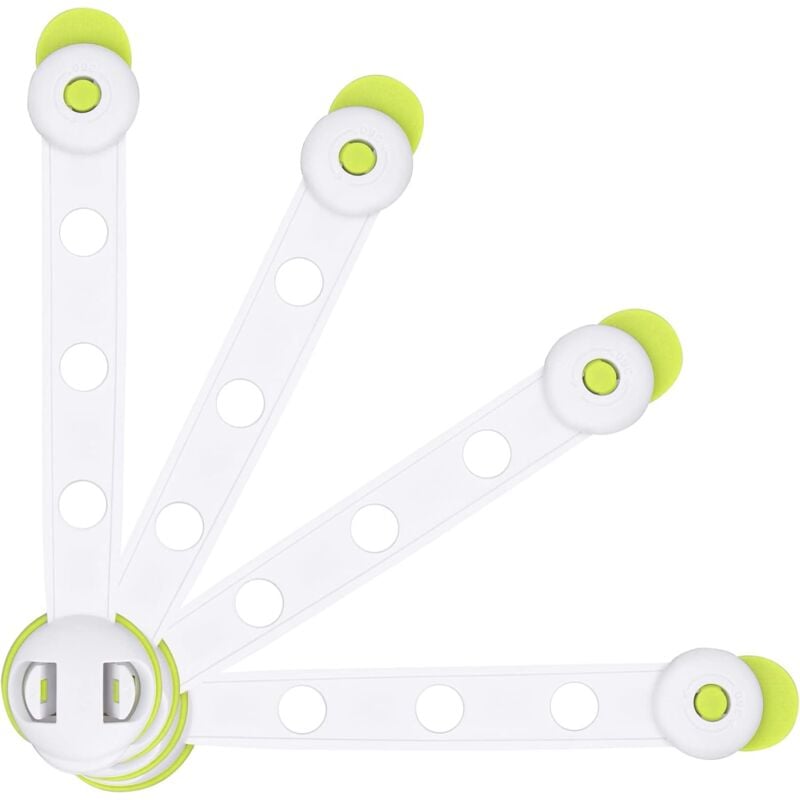 foto del prodotto zvd child safety cupboard doors,4 pcs baby safety latches,baby door stops safety lock for drawer,door,cabinets,fridge,toilet