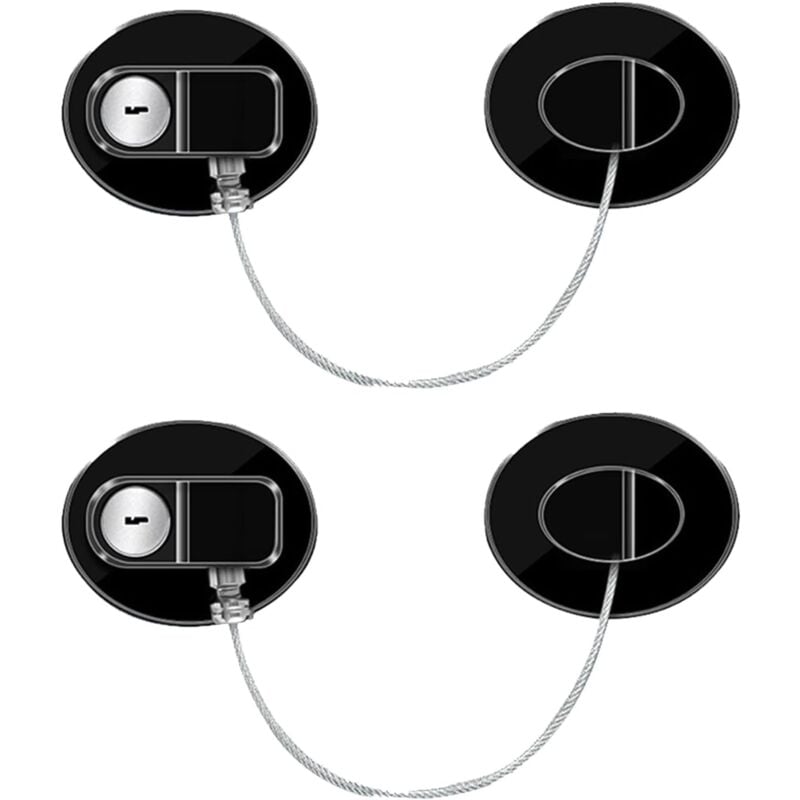 foto del prodotto zvd child safety window lock keyed window door restrictor child safety lock safety adhesive freezer locks cable anti theft lock sliding door 2pcs