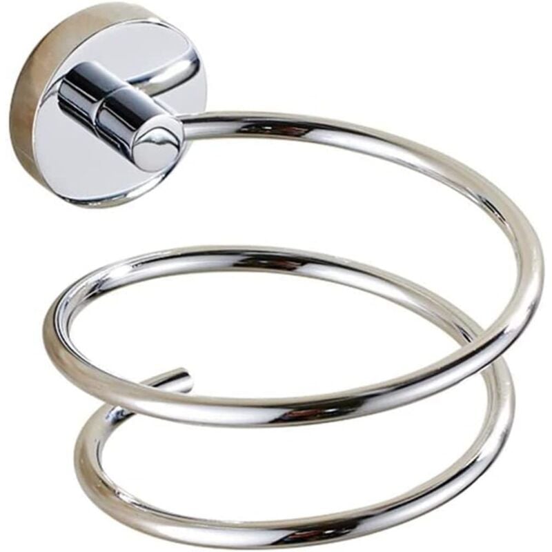 foto del prodotto zvd chrome wall mounted hair dryer holder, 304 stainless steel hair dryer storage holder 11 x 8.5 x 13cm , bathroom accessories