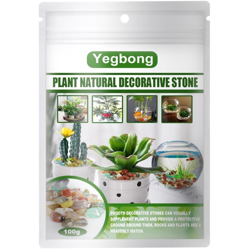 foto del prodotto zvd ciottoli di pietra yuhua, pietre decorative per vasi di piante, pietre decorative per vasi di fiori e acquari, ciottoli colorati e carnosi 100g