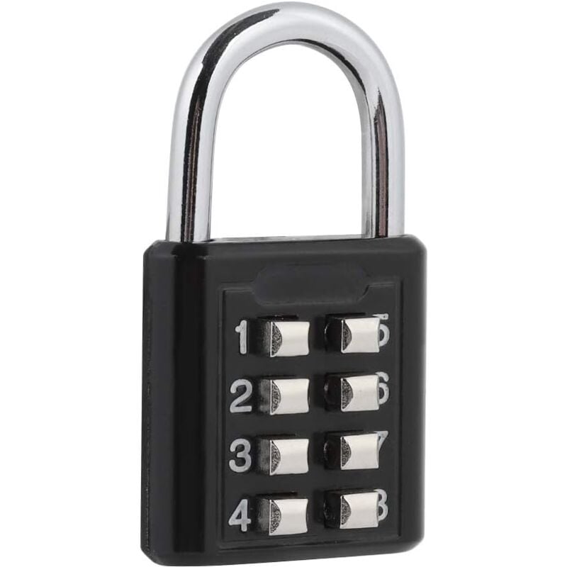 foto del prodotto zvd combination padlock, security code padlock with 8 digit locking code for hand luggage